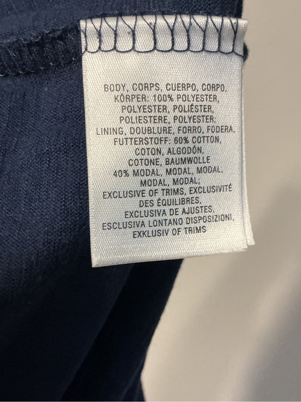 Meadow Rue Navy Layered Top with Pattern - Picture 8 of 8